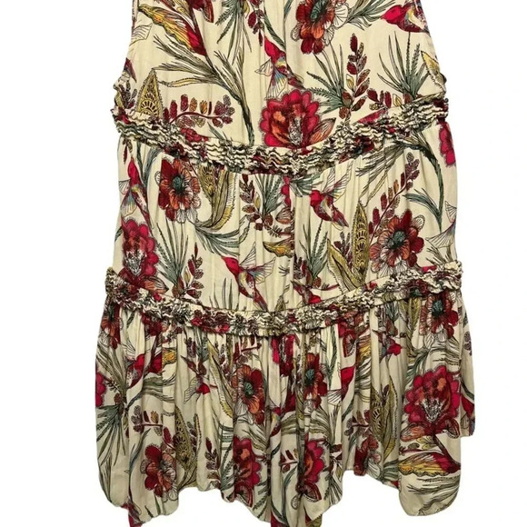 Free People Dress Haze Hummingbird Floral Print Tiered Tunic Top Sz. M - Picture 6 of 12
